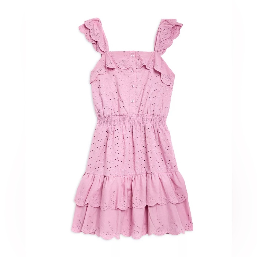 BCBG girls eyelet dress. Mauve/ Pink. Size 12